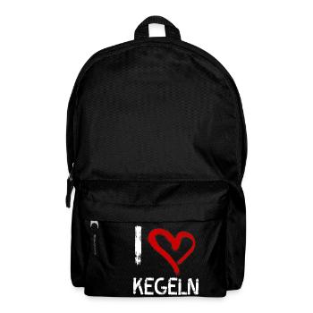 I love Kegeln - Rucksack - Schwarz - Vorne
