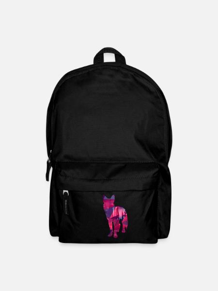Dog low poly - Hunde Low Poly Design - Rucksack - Schwarz