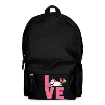 Love Einhorn - Rucksack - Schwarz - Vorne