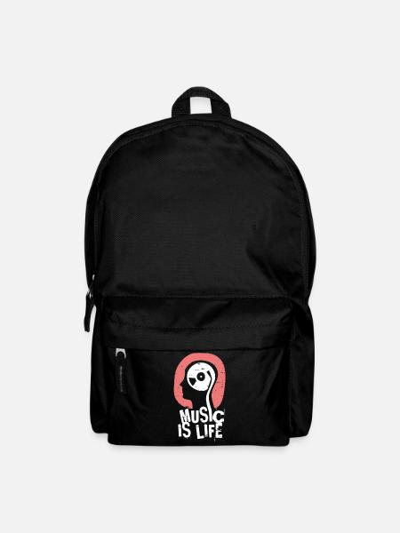 Musik ist Leben Shirt - Rucksack - Schwarz