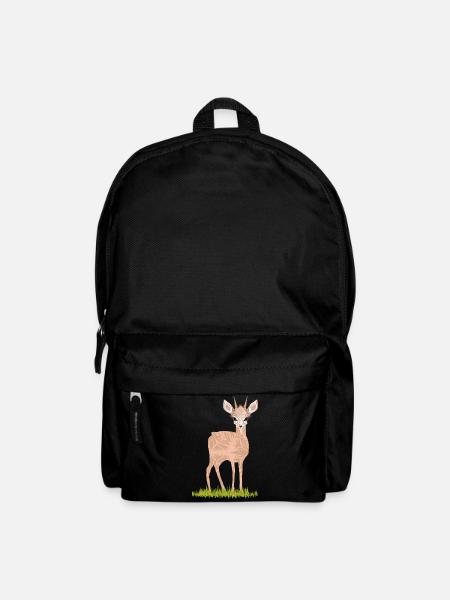 Zwergantilope Dikdik auf einer grünen Wiese - Rucksack - Schwarz
