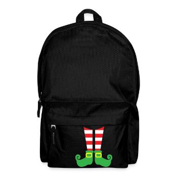 christmas elf leg costume - Backpack - black - Front