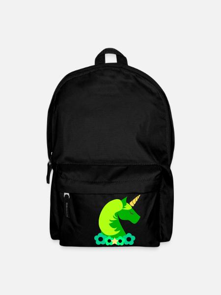 licorne verte - Sac à dos - noir