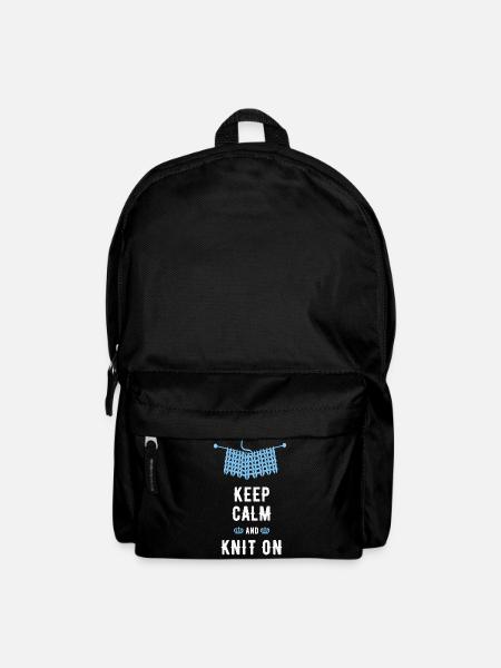 Stricken Spruch, lustiger Spruch, Keep-Calm - Rucksack - Schwarz