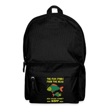 The fish stinks from the head. Fish stinks head - Backpack - black - Front