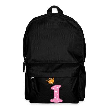 Birthday Girl Crown Pink Number One Star - Backpack - black - Front