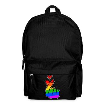 Peace Heart Love Rainbow Mouvement pour la paix - Sac à dos - noir - Devant