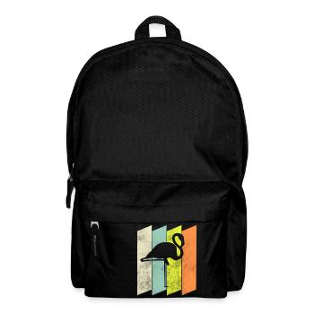 Flamenco Silhouette dobre Hintergrund von Grounge Farbe - Rucksack - Schwarz - Vorne