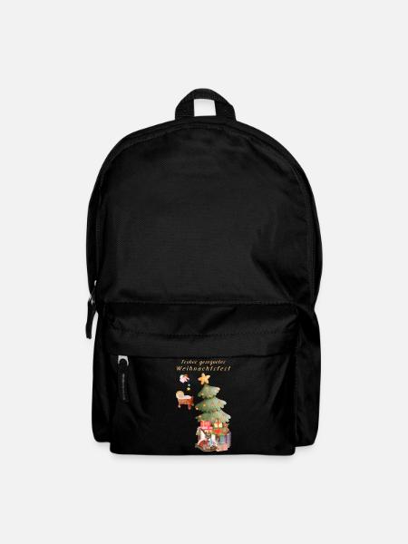 Frohes gesegnetes Weihnachtsfest beige Christbaum - Rucksack - Schwarz