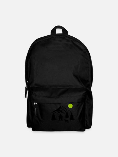 Berge Natur - Rucksack - Schwarz