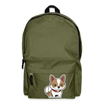Little Dog Brown umrissen - Rucksack - Olivgrün - Vorne