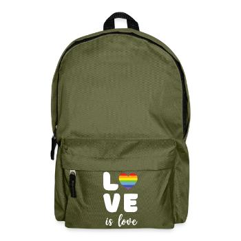 Pride Month - Love is Love - Backpack - olive green - Front