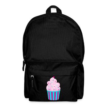 Icecream Cup Deko Eis Streifen Sommer Fun Fan - Rucksack - Schwarz - Vorne