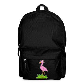 Chapeau de flamant rose - Sac à dos - noir - Devant