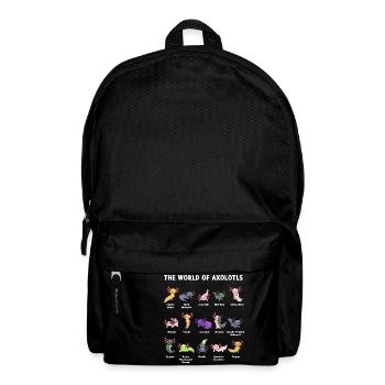 Die Welt der Axolotl Design für Axolotl-Liebhaber - Rucksack - Schwarz - Vorne