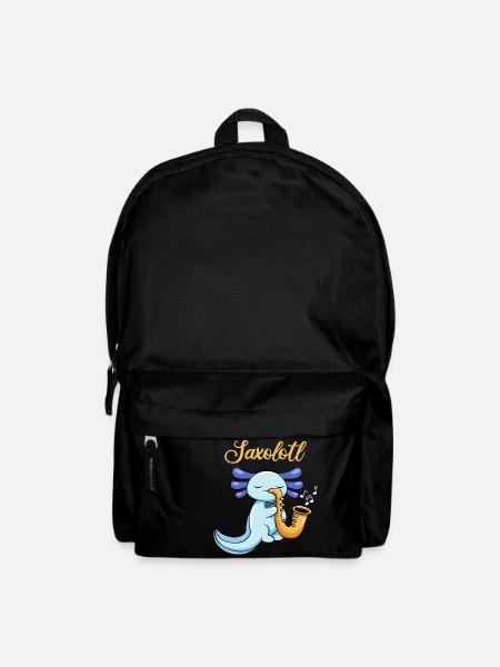 Conception de jeu de mots Saxolotl pour les amateurs d’axolotl - Sac à dos - noir