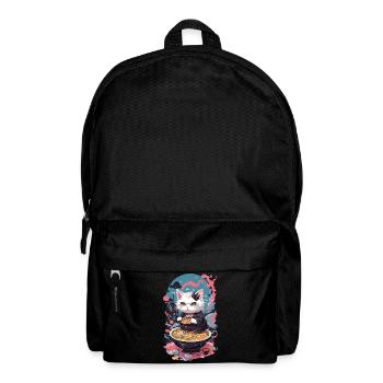 Cat Goth Pastel Ramen Noodle Soup Kawaii - Backpack - black - Front