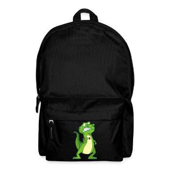 Kräftiger Dinosaurier - Rucksack - Schwarz - Vorne