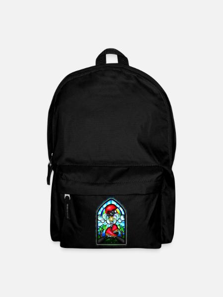 Holy Skates - Kirchenfenster mit Rollschuhen - Rucksack - Schwarz