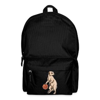 Erdmännchen Basketballspieler Basketball - Rucksack - Schwarz - Vorne