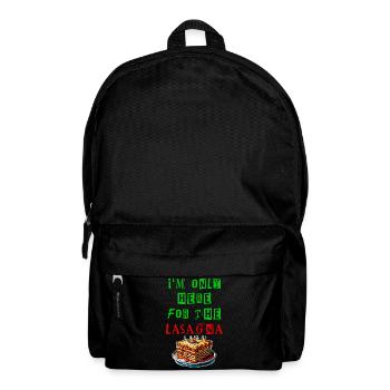 Je suis juste là pour les lasagnes - Sac à dos - noir - Devant