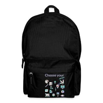 Designer, Wähle deine Waffe - Rucksack - Schwarz - Vorne