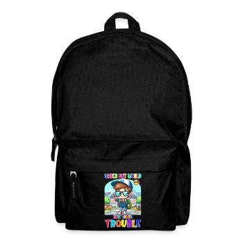 Watch out world - here comes trouble - Backpack - black - Front