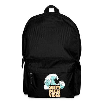 Vague Ambiance d’été Vintage Rétrostyle Mer Été - Sac à dos - noir - Devant