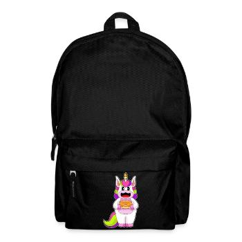 Einhorn Geburtstag Kuchen - Rucksack - Schwarz - Vorne
