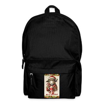 Mouton de Noël au chocolat chaud - Sac à dos - noir - Devant