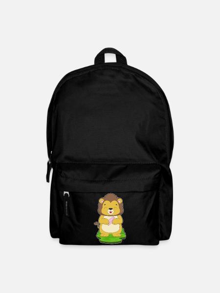 Löwe Brief - Rucksack - Schwarz