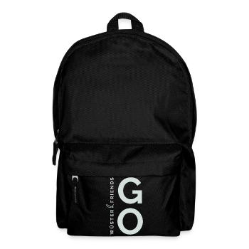 Wüster&Friends GO Logo Hellgrün - Rucksack - Schwarz - Vorne
