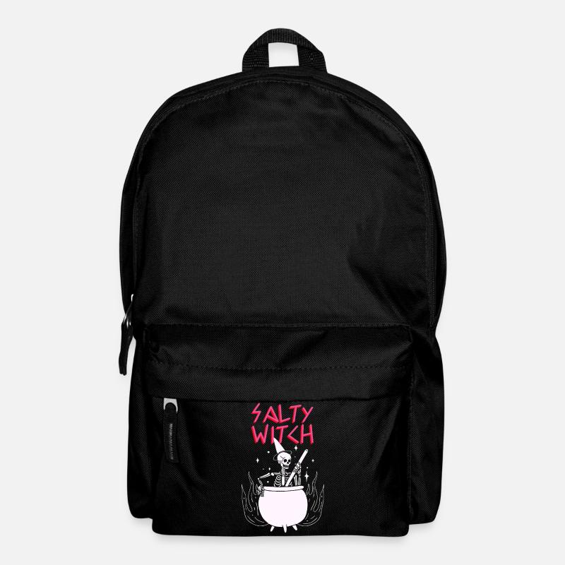 Halloween Shirt Sekelton Witchcraft Salty Witch - Rucksack - Schwarz