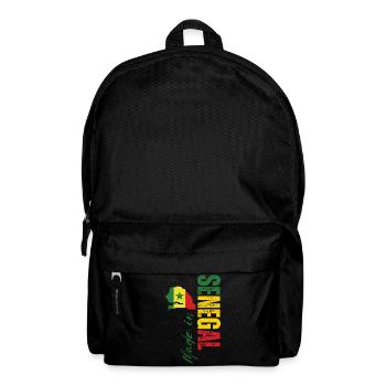 Fabriqué au Sénégal, design vertical - Sac à dos - noir - Devant