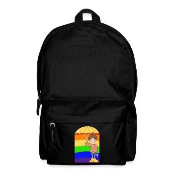 Homme arc-en-ciel - Sac à dos - noir - Devant