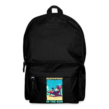 Pixel art plage jeunesse avec des éléments de jeu - Sac à dos - noir - Devant