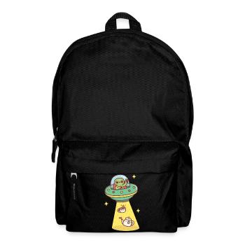 Funny Alien Abducts Tea and Teapot - Backpack - black - Front