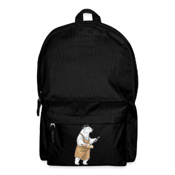 Eisbär Maler Pinsel Malen - Rucksack - Schwarz - Vorne