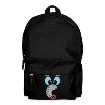 Elefant | Big Face Kostüm Karneval Verkleidung - Rucksack - Schwarz - Vorne