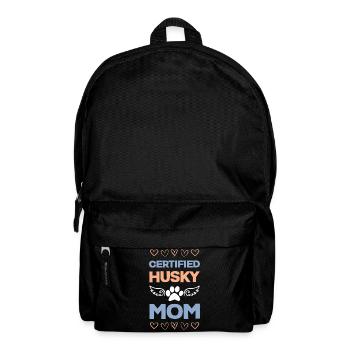 Zertifizierte Husky-Mama - Rucksack - Schwarz - Vorne