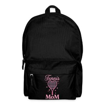Tennis Mom Heart Racquet Design - Backpack - black - Front