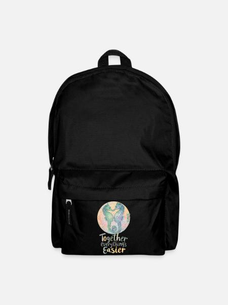 Pastell-Seepferdchen-Mandala-Kuss - Rucksack - Schwarz