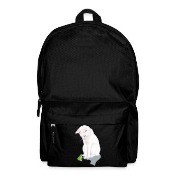 weiße Katze trifft Frosch - Rucksack - Schwarz - Vorne