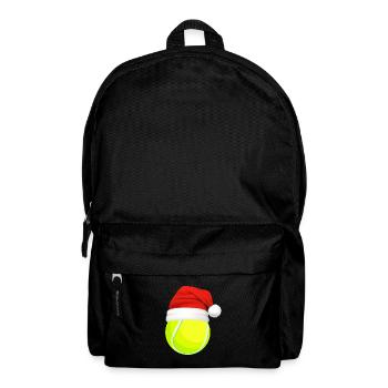Tennis-Weihnachten | Weihnachts-Tennisspieler - Rucksack - Schwarz - Vorne