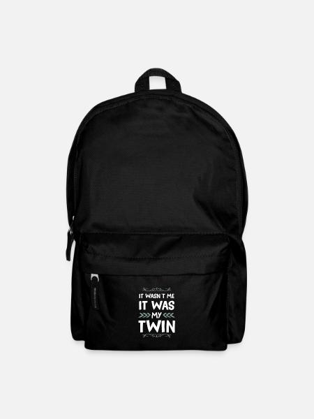 Twins funny saying - Backpack - black