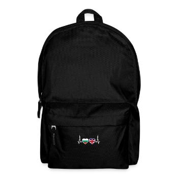 Bulgaria UK Heartbeat Flag British Bulgarian - Backpack - black - Front