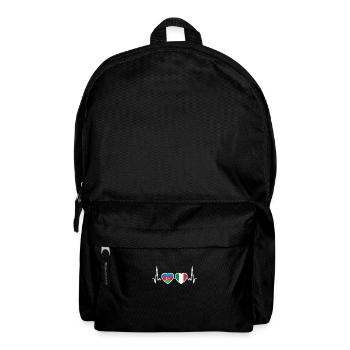Azerbaïdjan Italie Heartbeat Flag - Sac à dos - noir - Devant