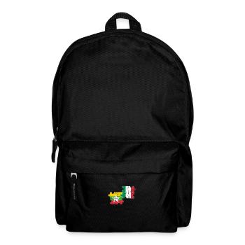 Myanmar Italy Vintage Flag Myanmare - Backpack - black - Front