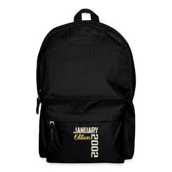 Geburtstagsgeschenk geboren im Januar 2002 - 2002 - Rucksack - Schwarz - Vorne