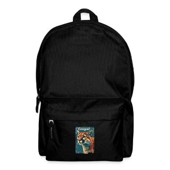 Vintage Wild Berglöwe - Rucksack - Schwarz - Vorne